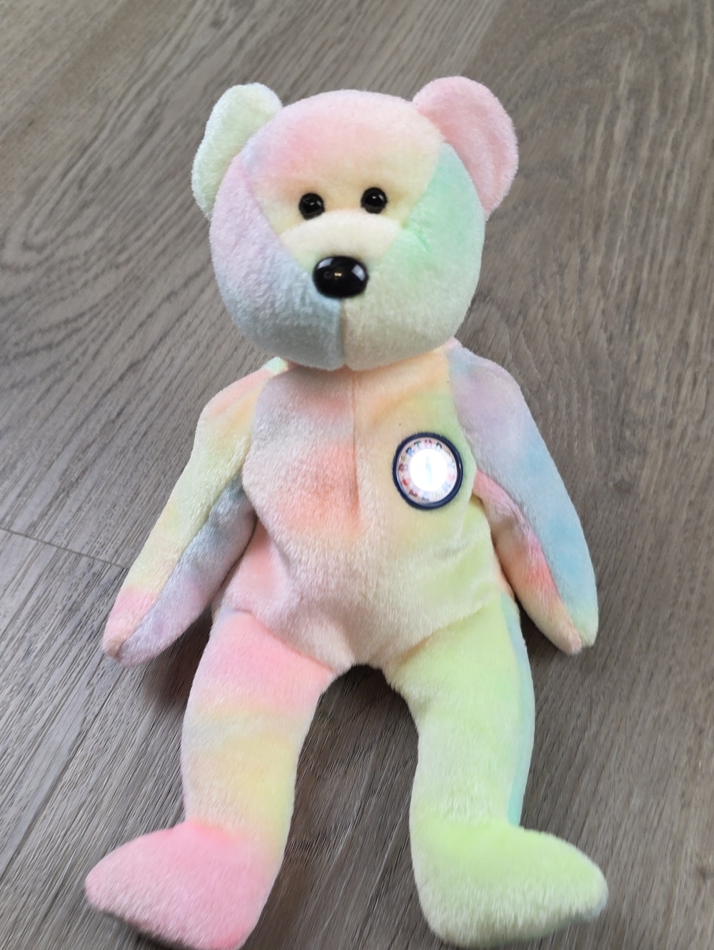 Ty Beanie Babies B.B. Bear The Birthday Bear Plush Toy 8"